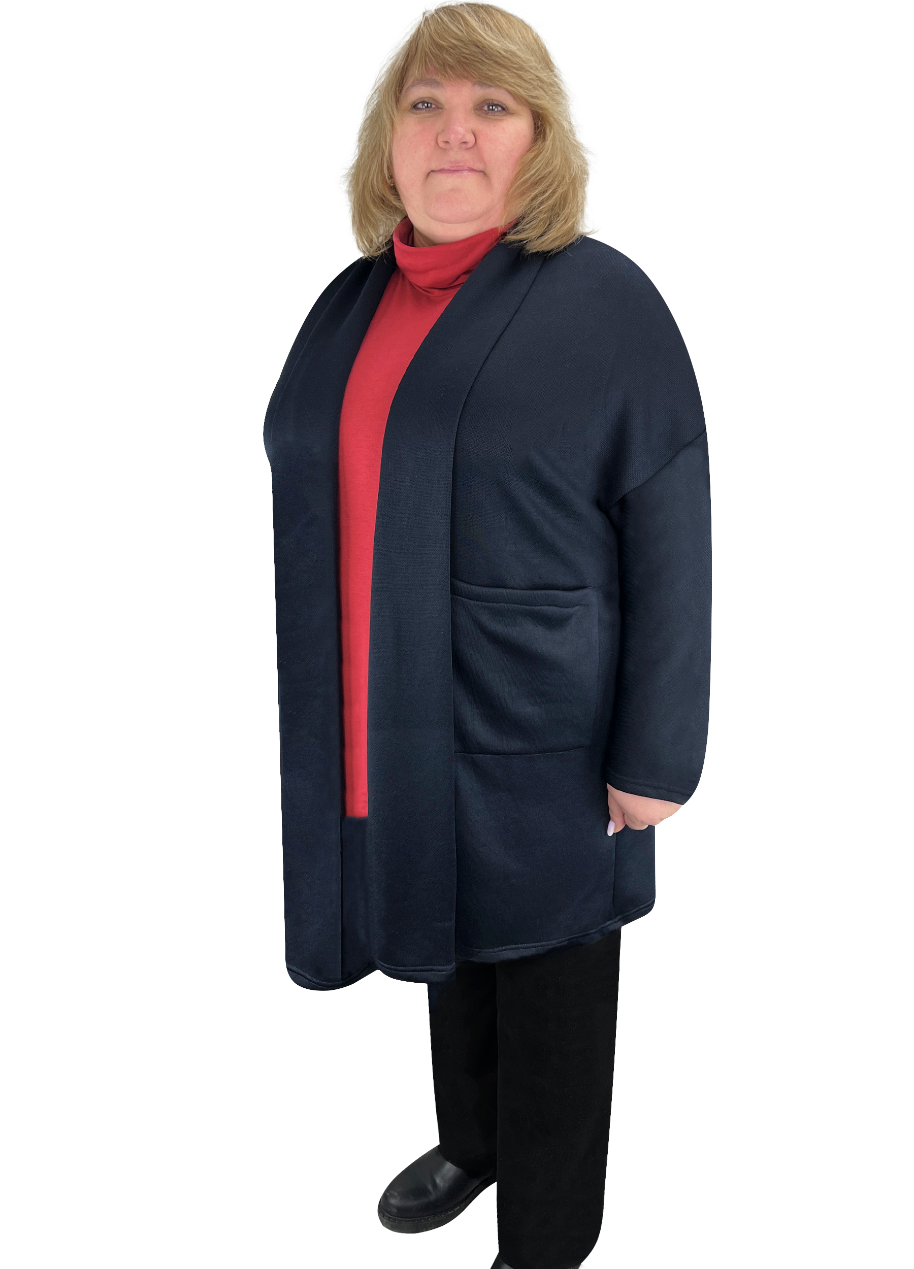 Кардиган жіночий Модельер 26118 60-62 Темно-синій (15333)