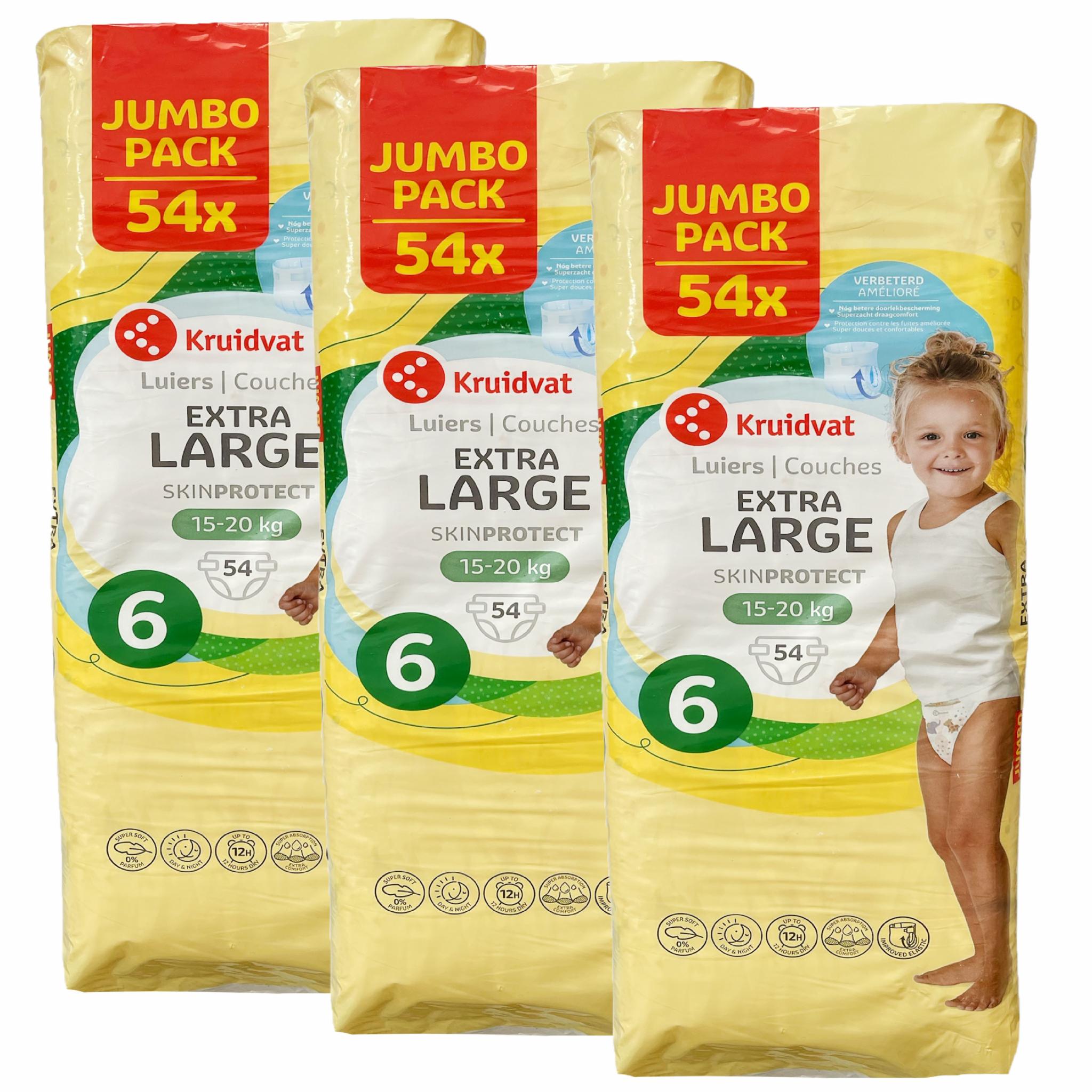 Дитячі підгузники Kruidvat 6 Extra Large JUMBOPACK 15-20 кг 162 шт (106963542)