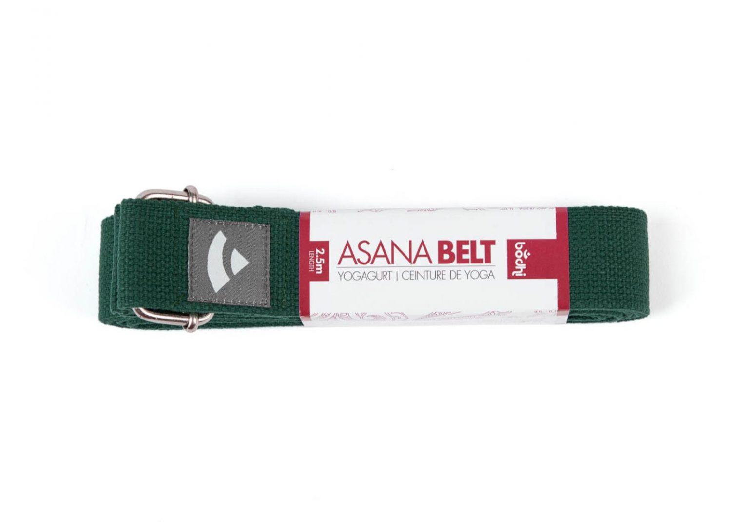 Ремінь для йоги Bodhi Asana Belt 250x3.8 см Темно-зелений 20447