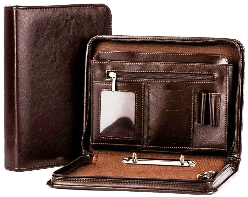 Папка для документів формату А5 з екошкіри Amo Ssbw08 Коричнева