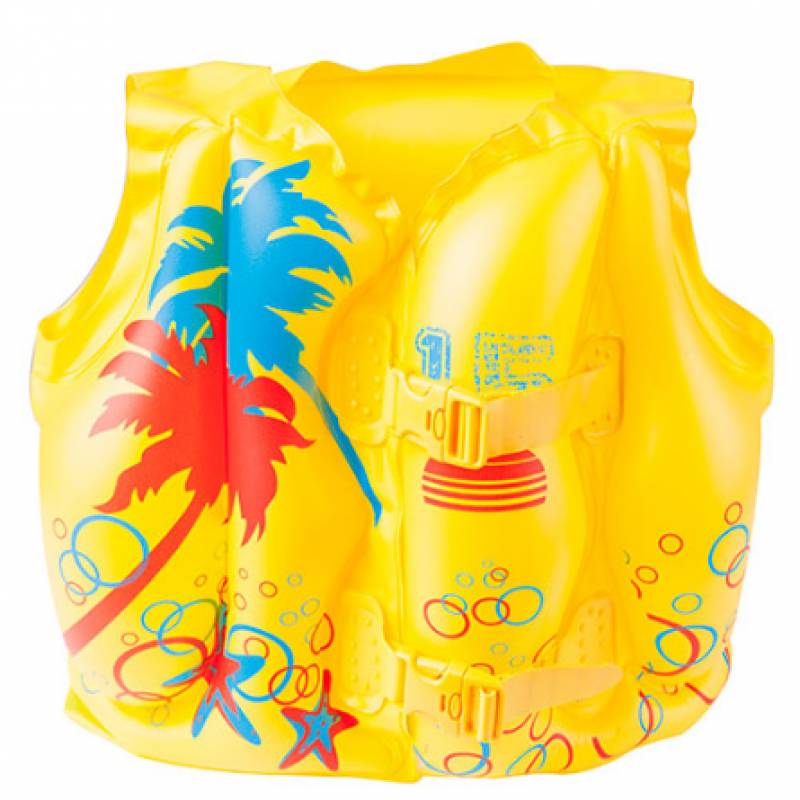 Дитячий надувний жилет для плавання Bestway Тропіки Жовтий (32069R)