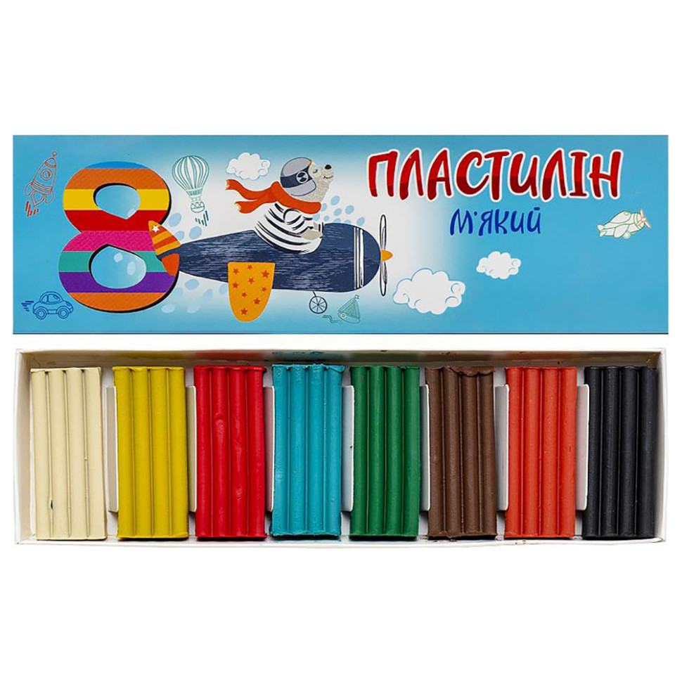 Набір для творчості Пластилін Jumbi КТ 230602 8 кольорів 144 грами