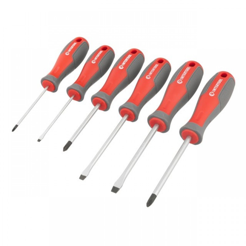 Набір викруток INTERTOOL VT-3346 6 шт Червоно-сірий (VT-3346)