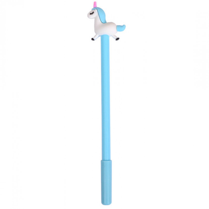 Ручка гелева "Єдиноріг" Color-IT 6029 синя Синій