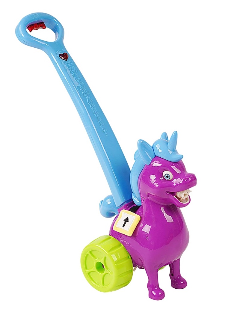 Каталка з мильними бульбашками Єдиноріг Yufeng 20х16х43 см Різнокольоровий (85949)