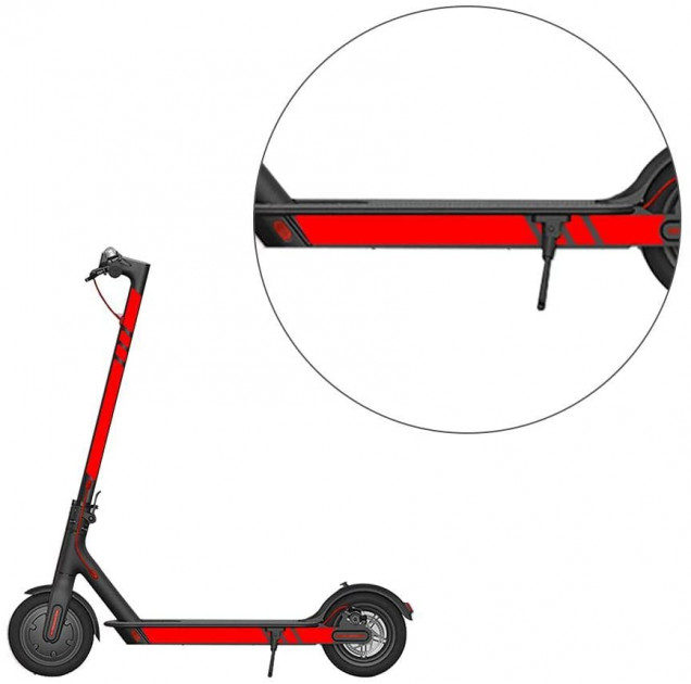 Набір водонепроникних наклейок CarryBag для електросамокату Xiaomi M365 / Pro Червоний (KP699R)