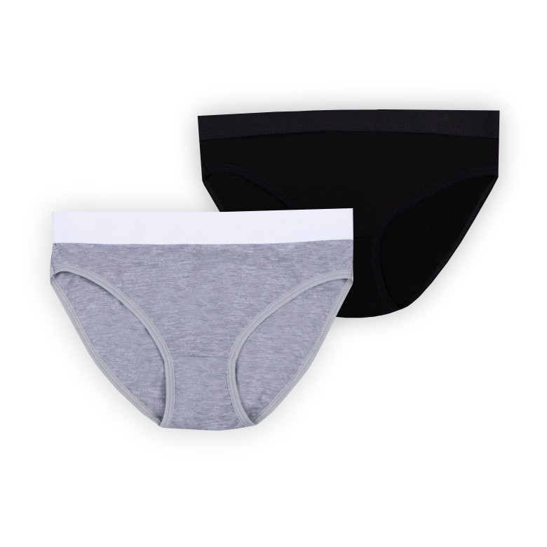 Труси для дівчинки GBI Teens TRDT-24-1 2 шт 158 Чорно-сірий (14109)