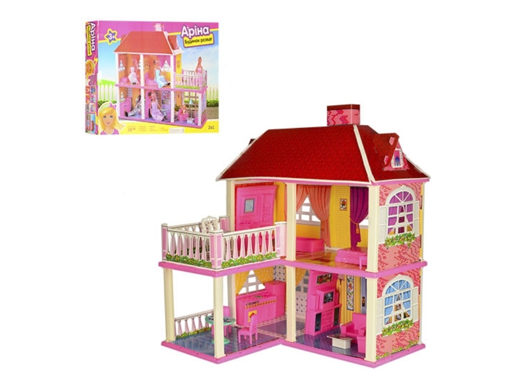 Ляльковий будиночок LIMO TOYS Аріна 25,5х83,5х70 см Різнокольоровий (6980)