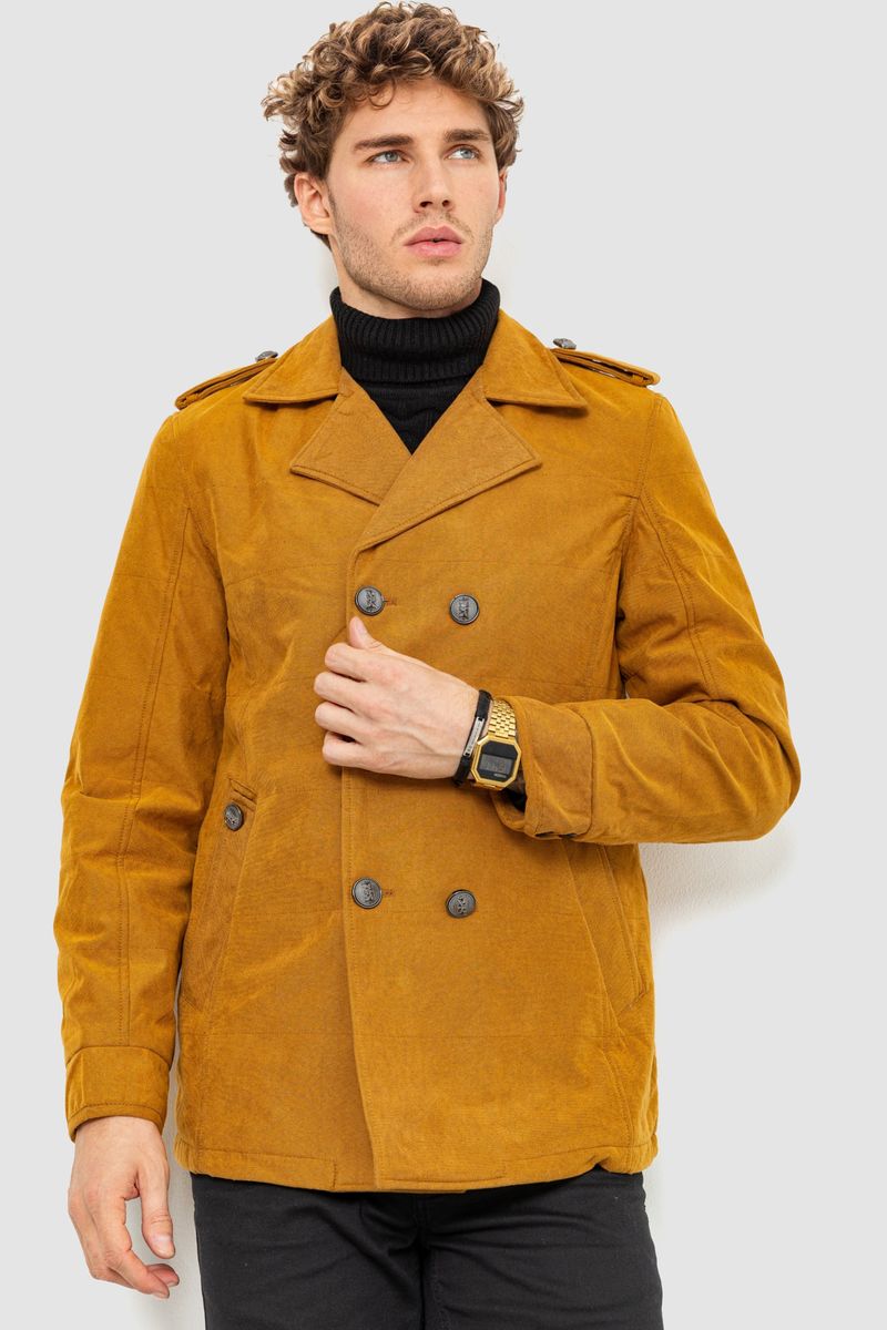 Піджак чоловічий однотонний гірчичний 182R15172 Ager S