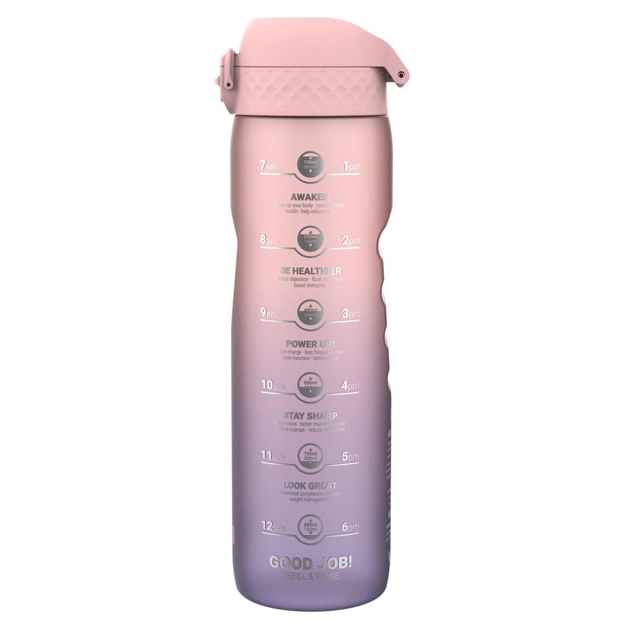 Пляшка для води ION8 BPA Free Times To Drink 1 л Periwinkle Rose (I8RF1000PPRMOT)