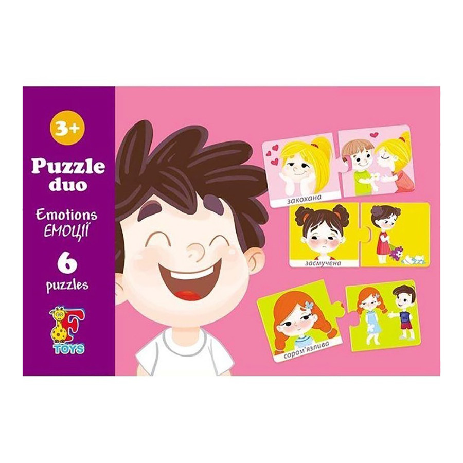 Пазли дитячі Емоції G-Toys SD01 12 елементів