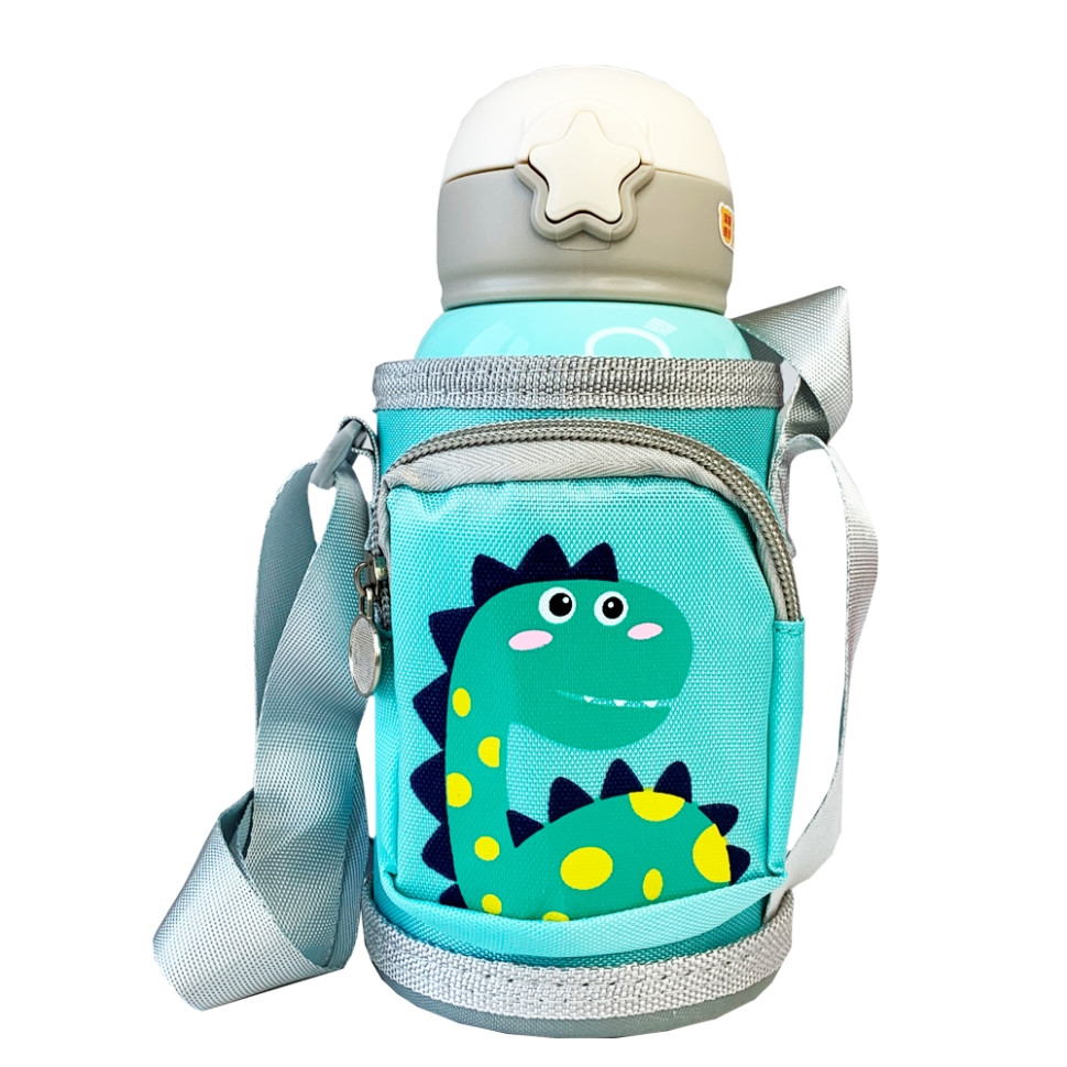 Термос-поїльник з силіконовою трубочкою Динозавр Mega Zayka MGZ-0311-2 600 мл