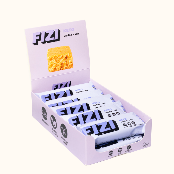 Протеїновий низьковуглеводний батончик FIZI Ваніль-сіль 45 г 10 шт (2514020314)