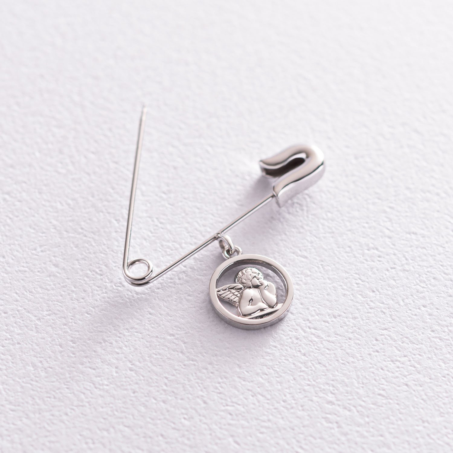 Золота дитяча шпилька Ангелочок зак00308 Онікс