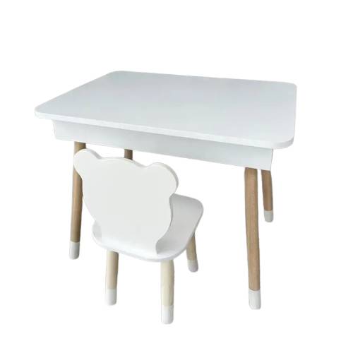 Столик і стульчик No Brand 54х60х45 см Білий (2330423062)