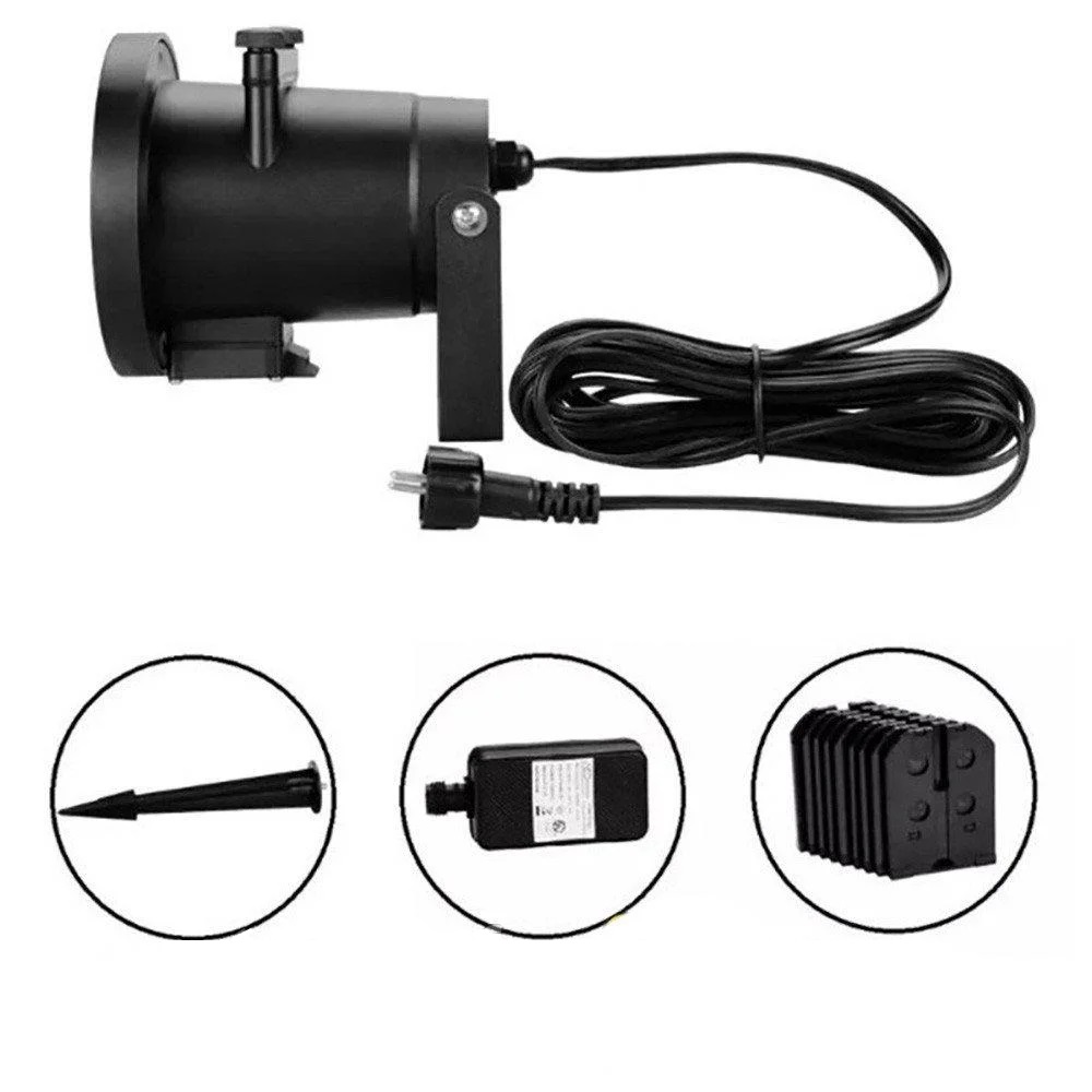 Лазерний проектор Christmas Laser Projector Black 16 картриджів (DP00721)