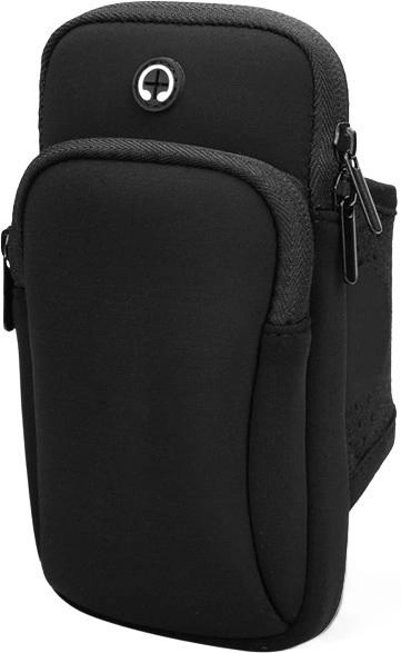 Сумка для бігу - чохол на руку JEEF 18 х 9.5 см з 2 кишенями Чорний (RT050664)