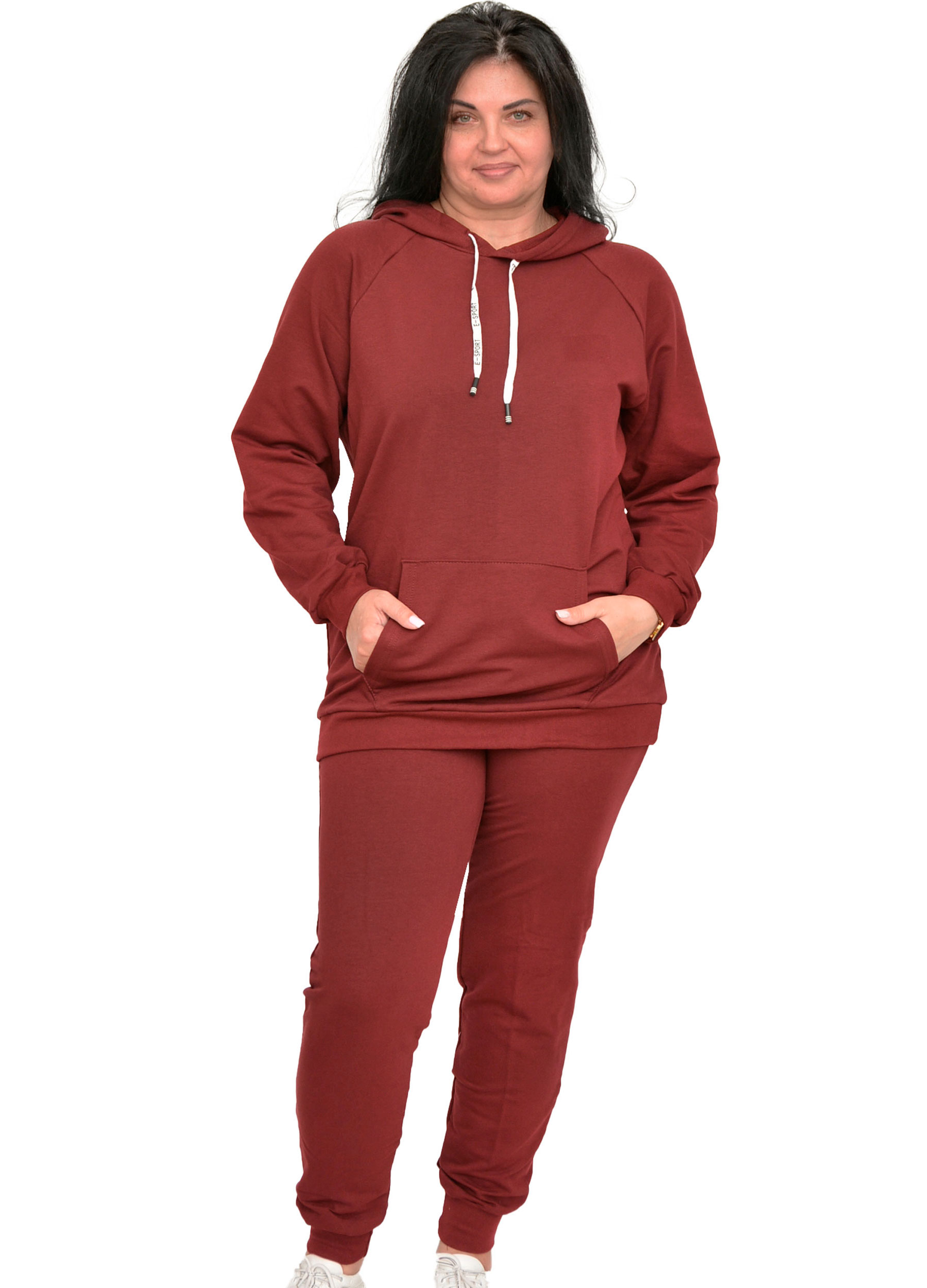 Спортивний костюм жіночий Жемчужина Стилей 24402 52-54 Бордовий (13360)