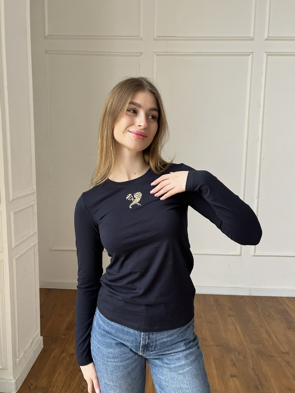 Лонгслів жіночий синій 4Profi Ріг достатку XXL (52)