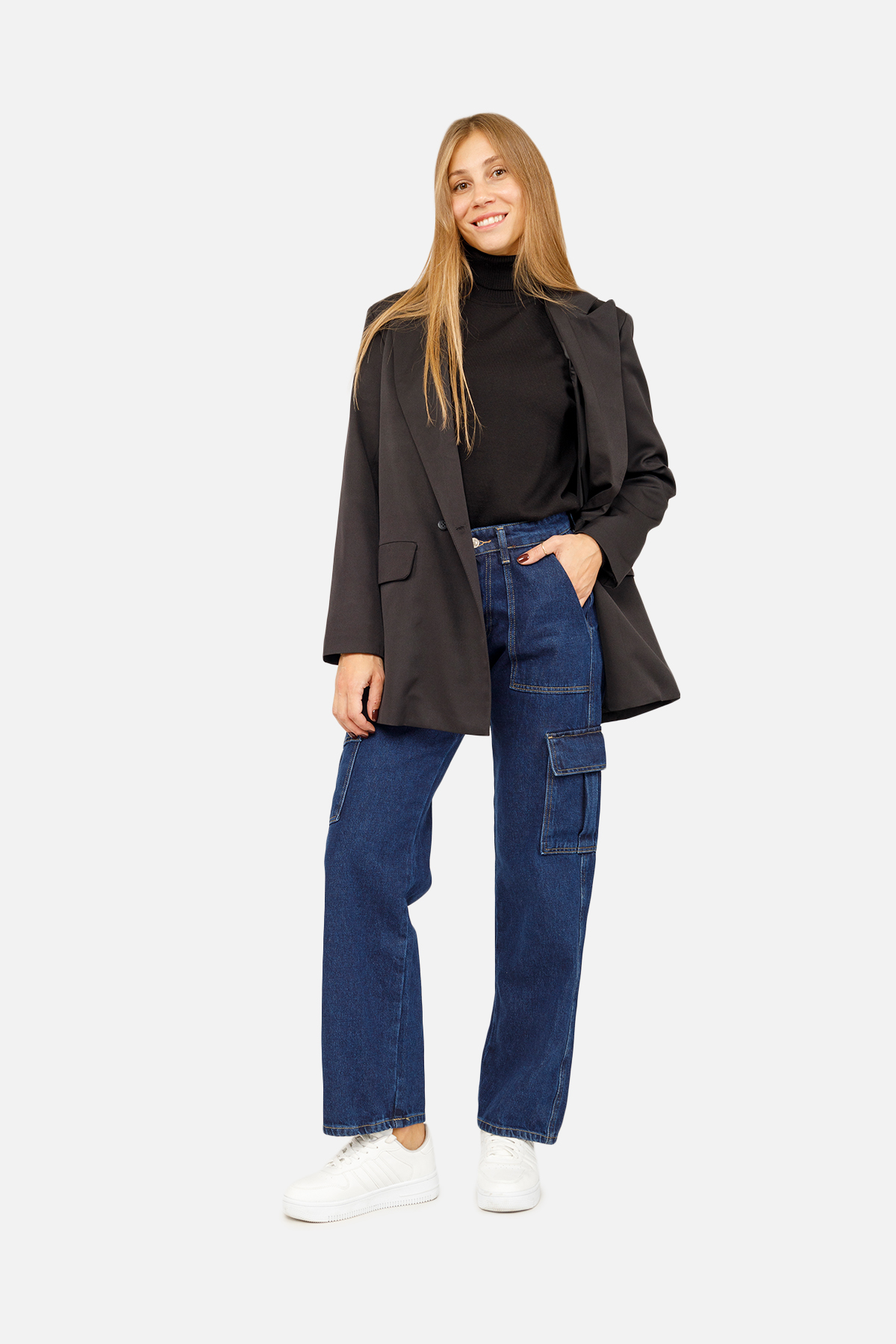 Жіночі Джинси Yuki wide 42 Темно-синій ЦБ-00257335