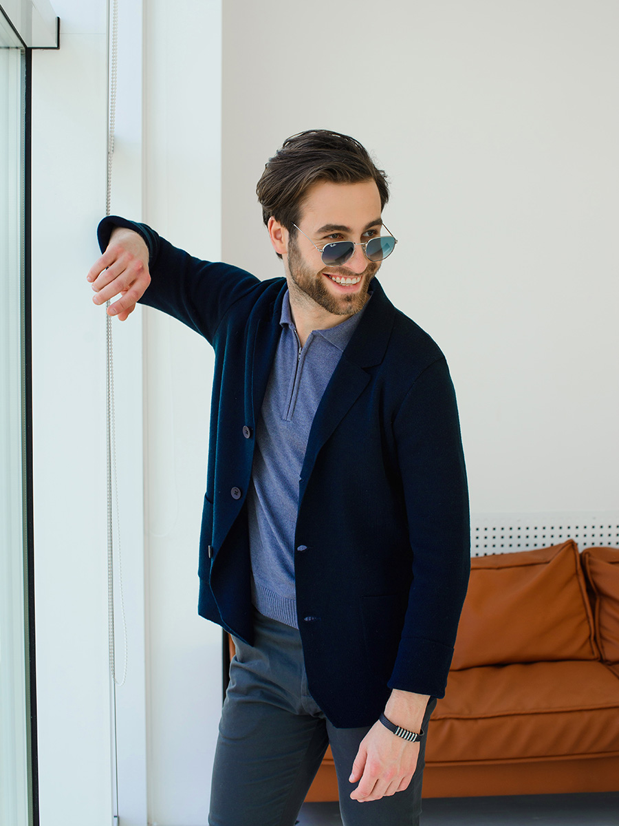 Чоловічий піджак SVTR Темно-синій (396 48 темно синій)