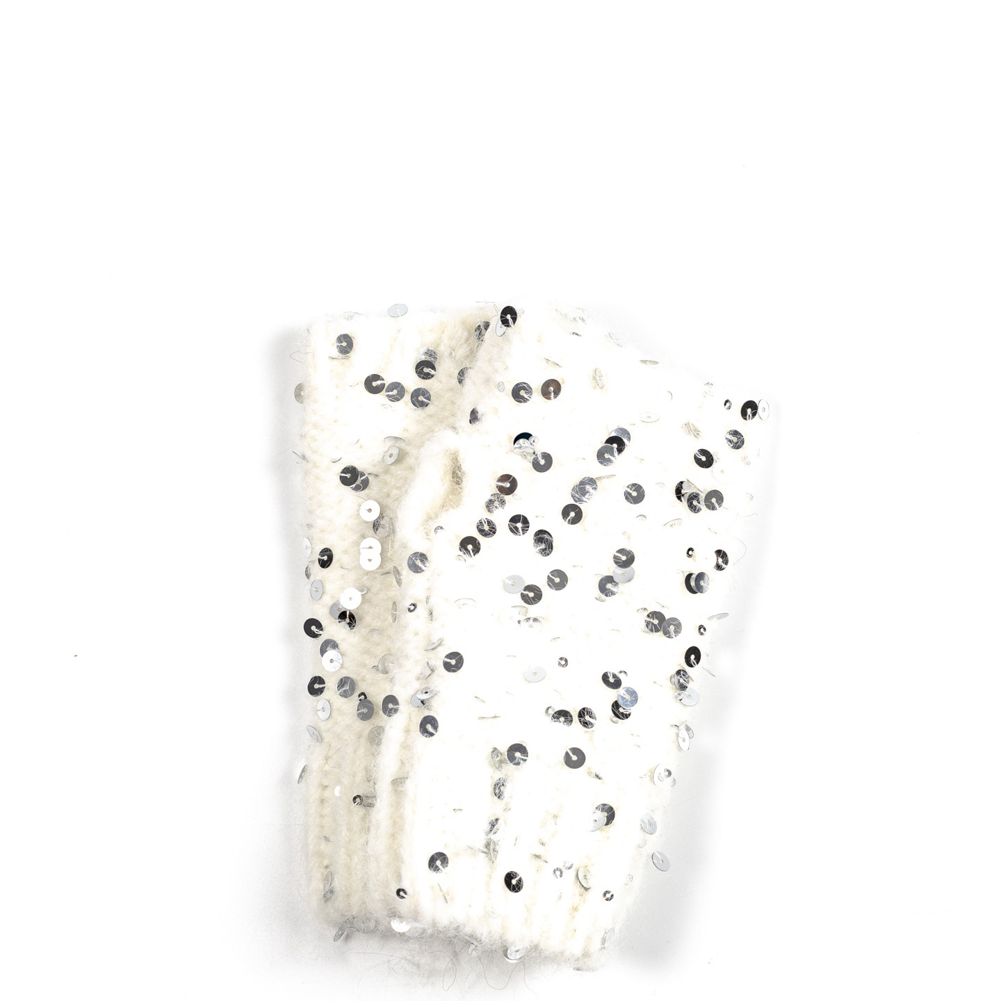 Мітенки з паєтками жіночі LuckyLOOK Даміра One Size Білий 580-848