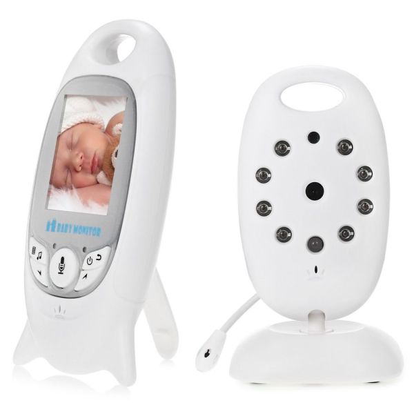 Відеоняня Baby monitor VB601 бездротова із зворотним зв'язком та датчиком температури Білий (100236)