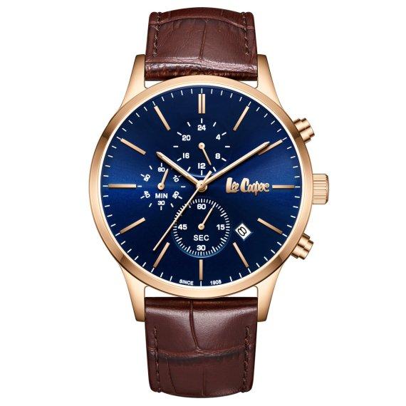 Годинник чоловічий наручний Lee Cooper Leather Золотистий (2600676428)
