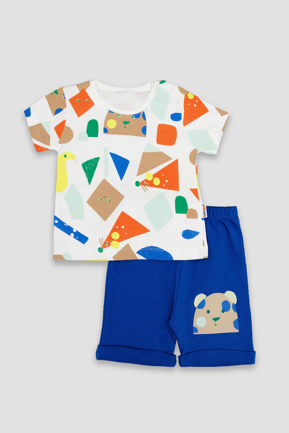 Костюм із шортами для хлопчика Baby Golden 86 Білий ЦБ-00249603 (SKT000991477)