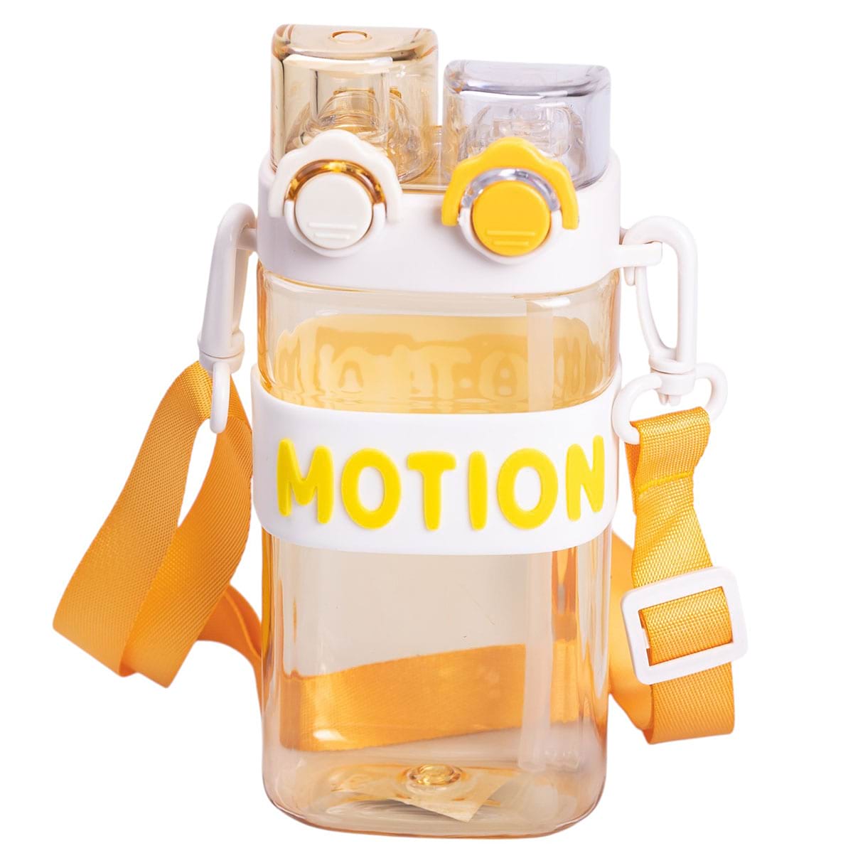 Пляшка для води з подвійним відкриванням YIWU Motion 550 мл Жовтий (HP-14-49Y)