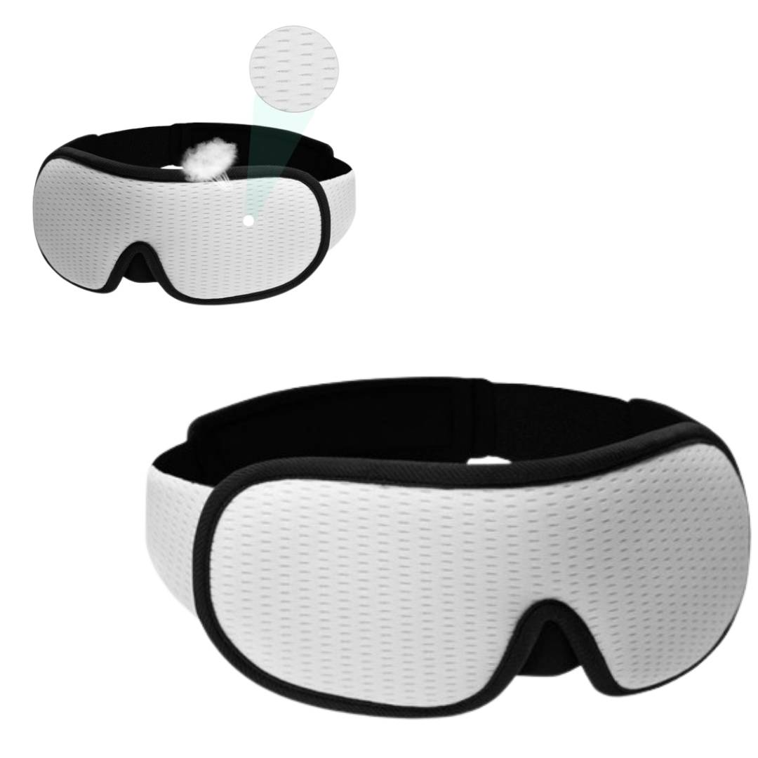 Маска для cну з дихаючого матеріалу та беруші в комплекті No Brand Білий (AFT-White)