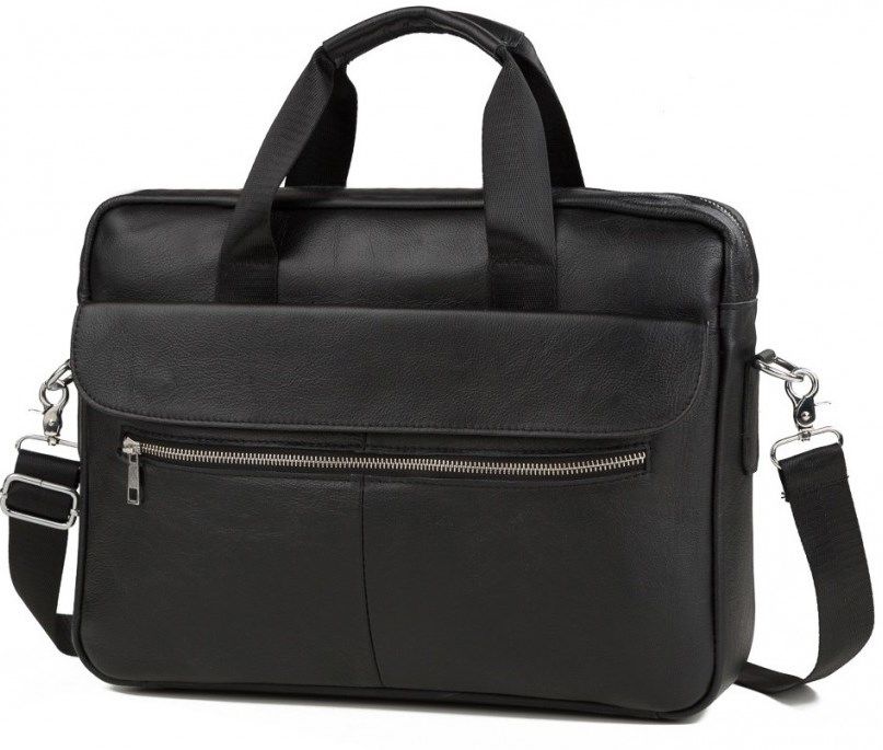 Сумка чоловіча Vintage шкіряна Чорна (14627)