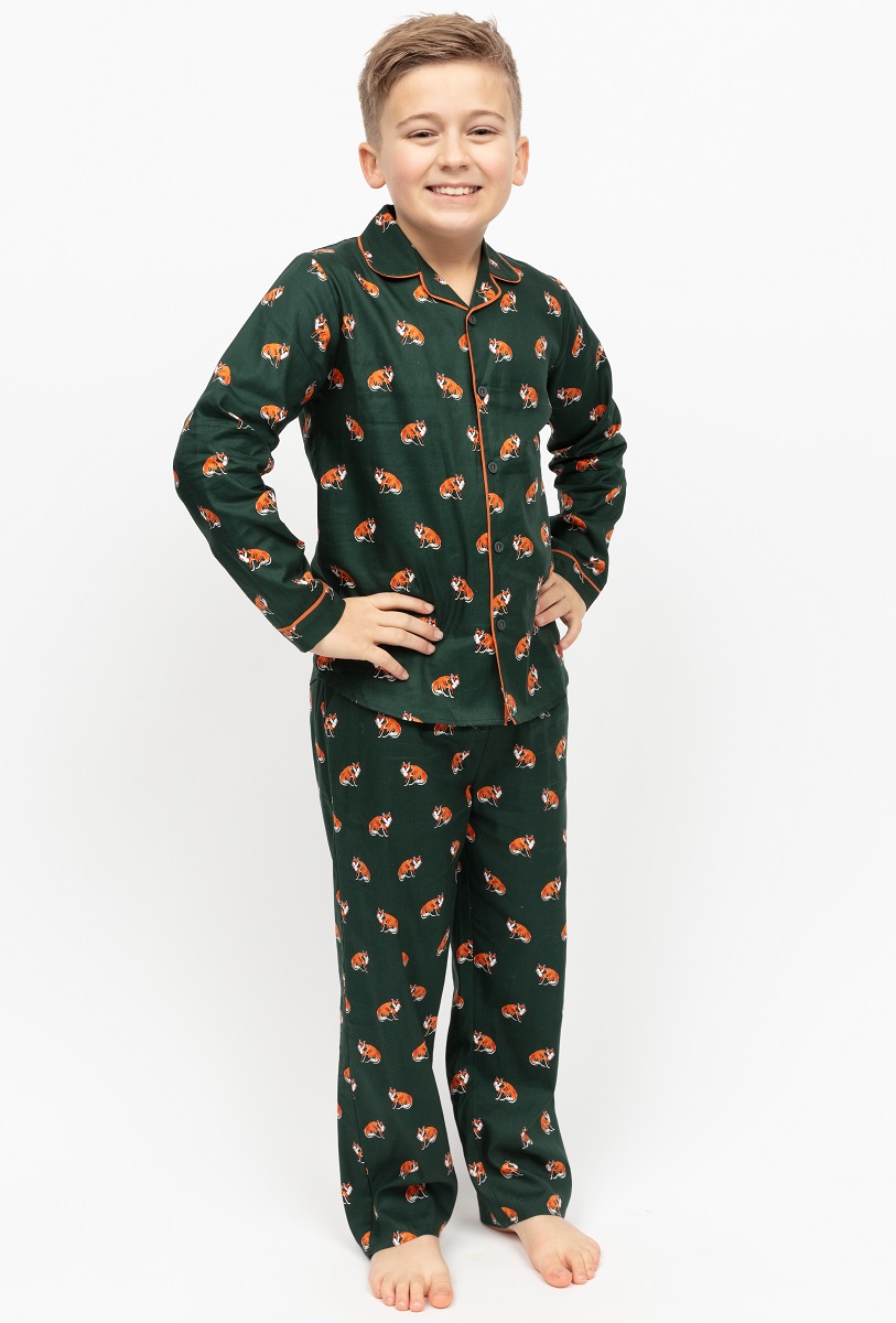 Піжама для хлопчика Cyberjammies Forrest 3008 134 см Зелено-помаранчевий (5051877531345)