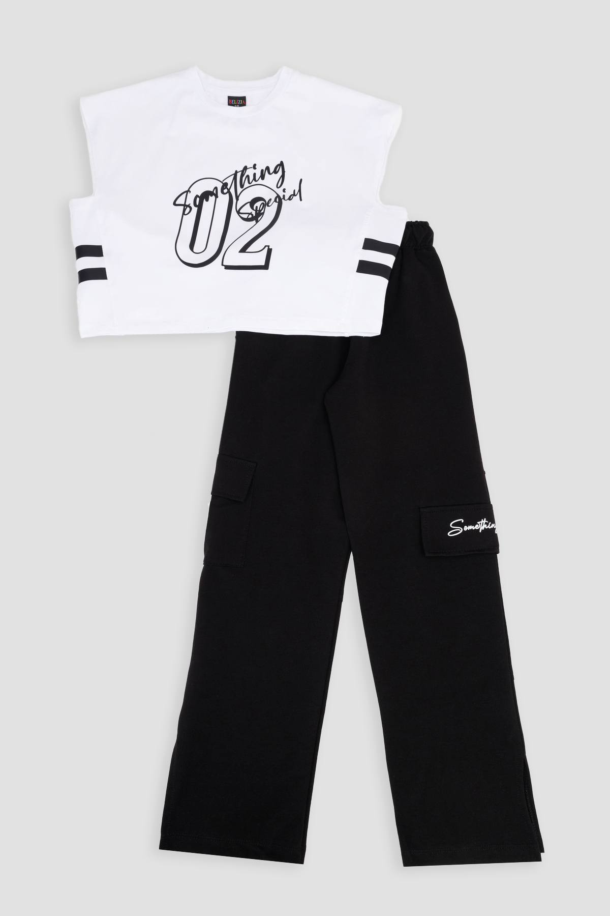 Костюм із брюками для дівчинки Belizia 164 Білий ЦБ-00243020 (SKT000966521)