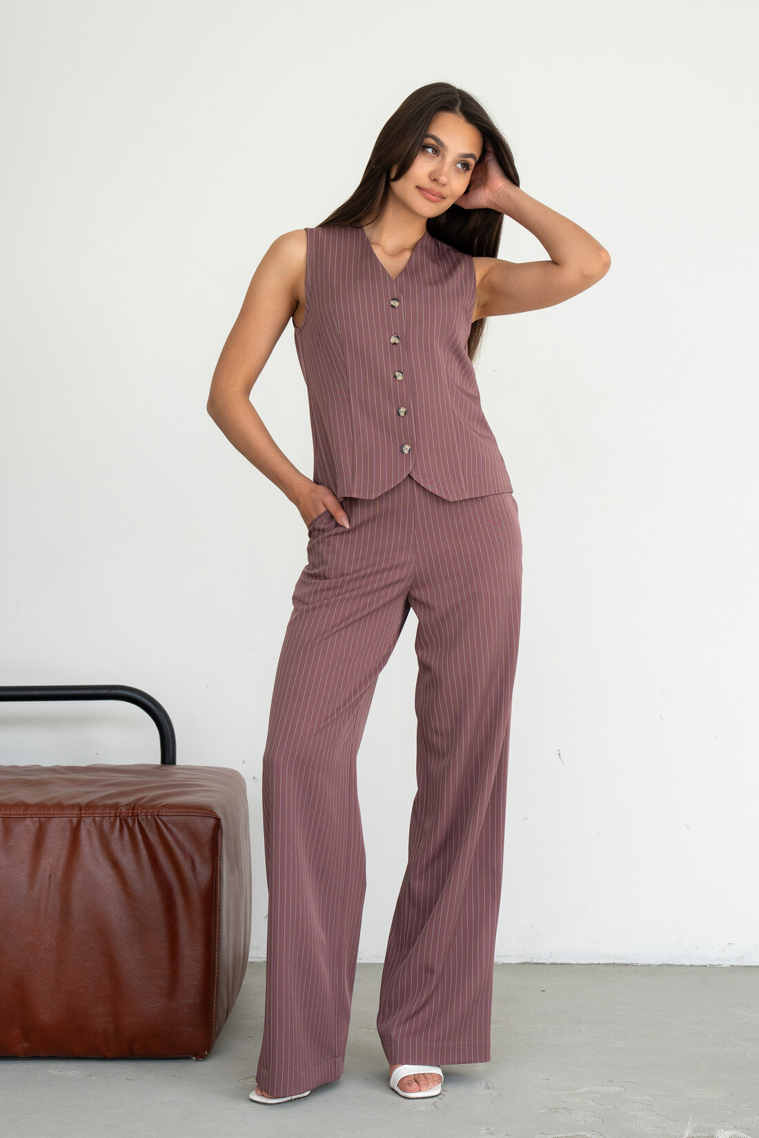 Брюки RiMari Жерона БР 0125 42 Ліловий (21778)