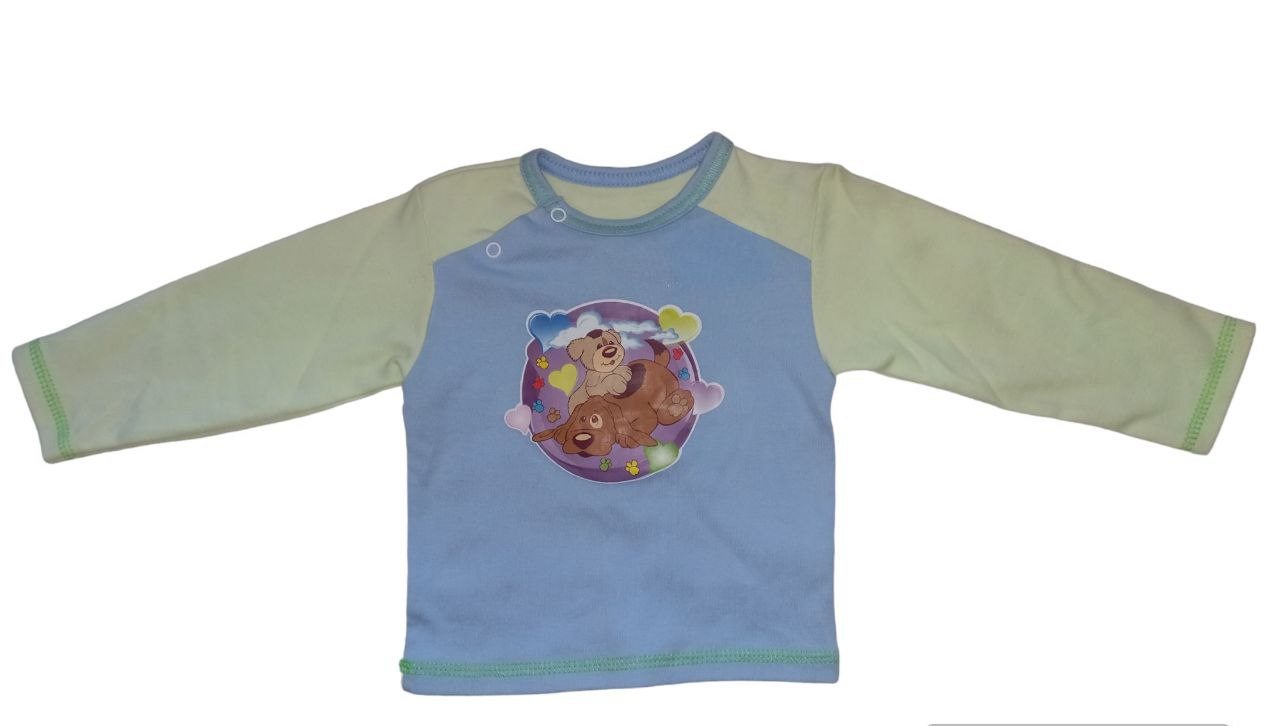 Джемпер дитячий з кнопкою Mine 80 см Блакитний (ю294)