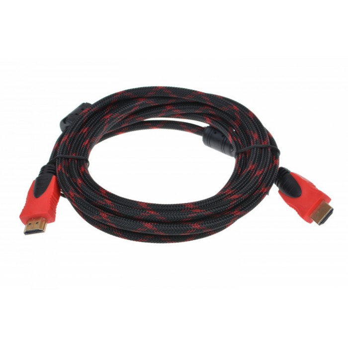 Кабель посилений в обмотці UKC HDMI - HDMI 3 м Чорний (45005)