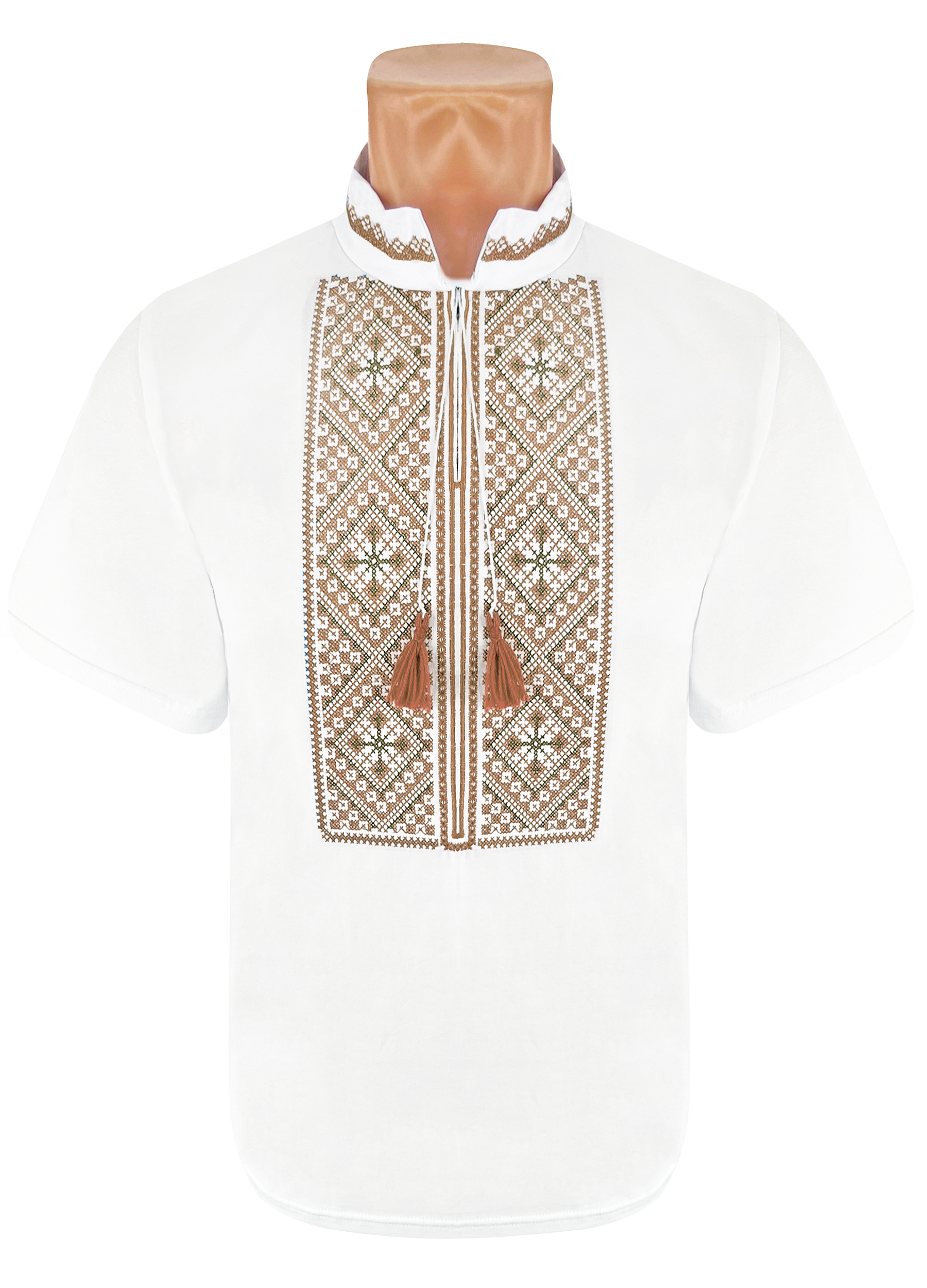 Вишиванка чоловіча Модельер 31137 50 Біло-бежевий (17113)