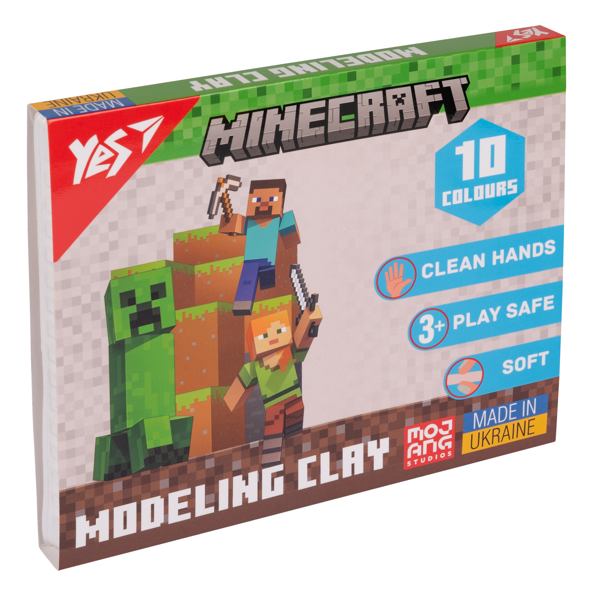 Пластилін YES Minecraft 10 кольорів 200 г (540662)