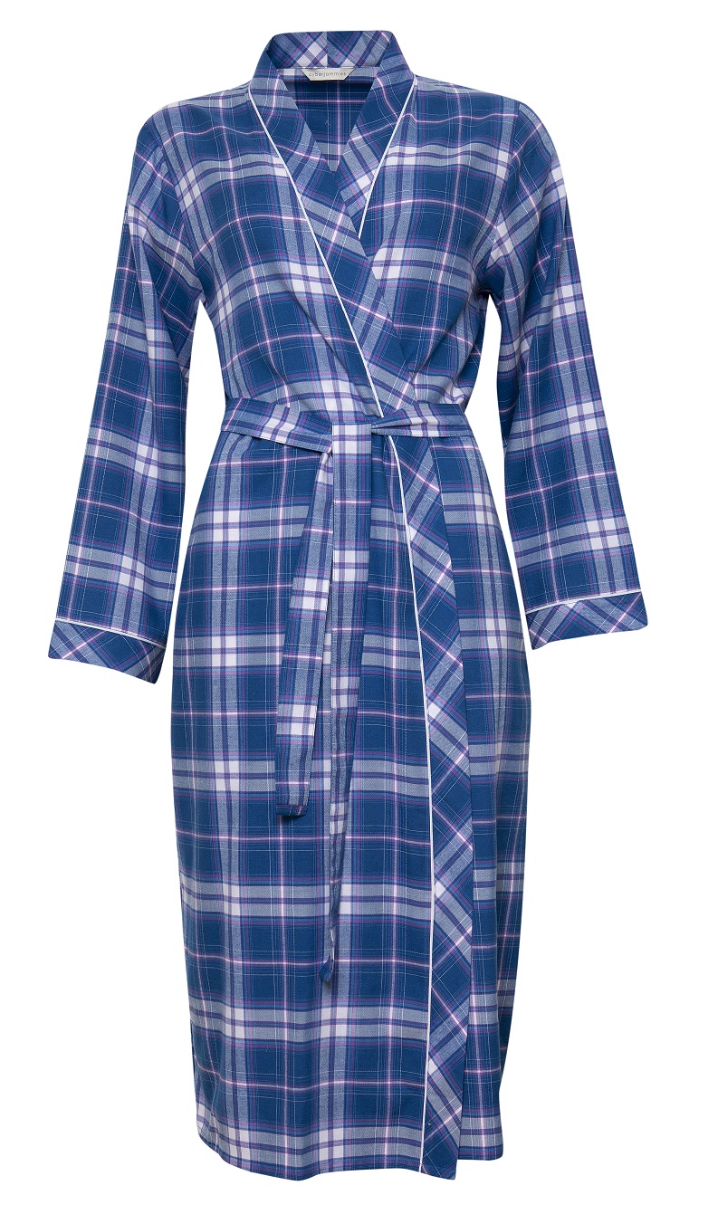 Халат жіночий Cyberjammies Eliza 4547 18 XXL Яскраво-синій у клітинку (5051877316966)