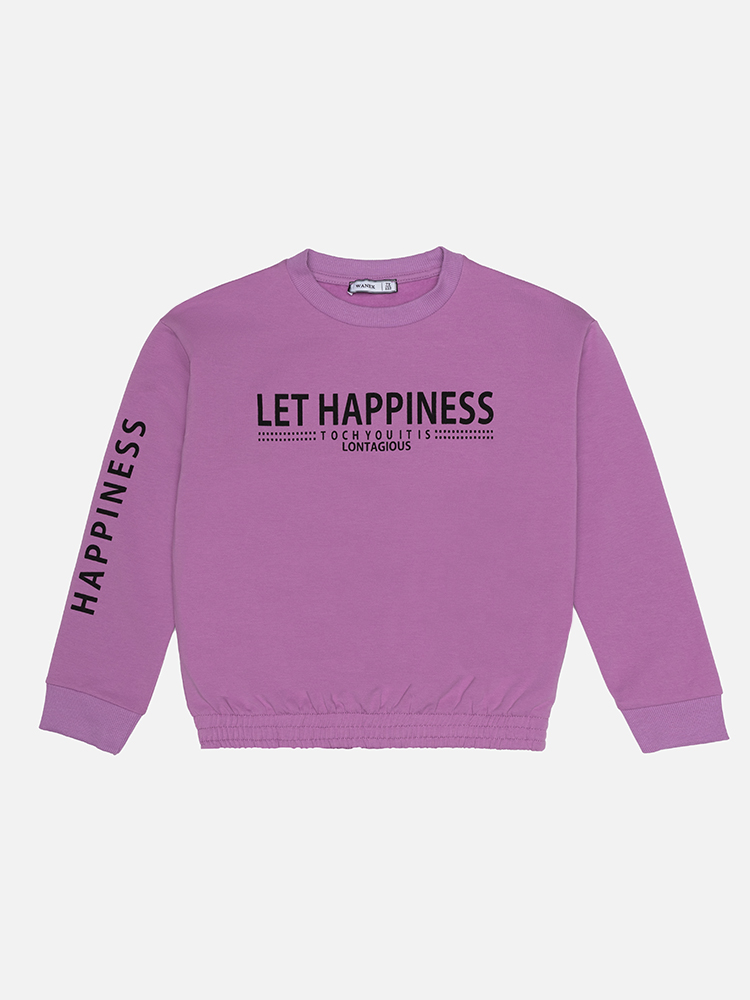 Світшот для дівчинки 134 бузковий Wanex ЦБ-00209727