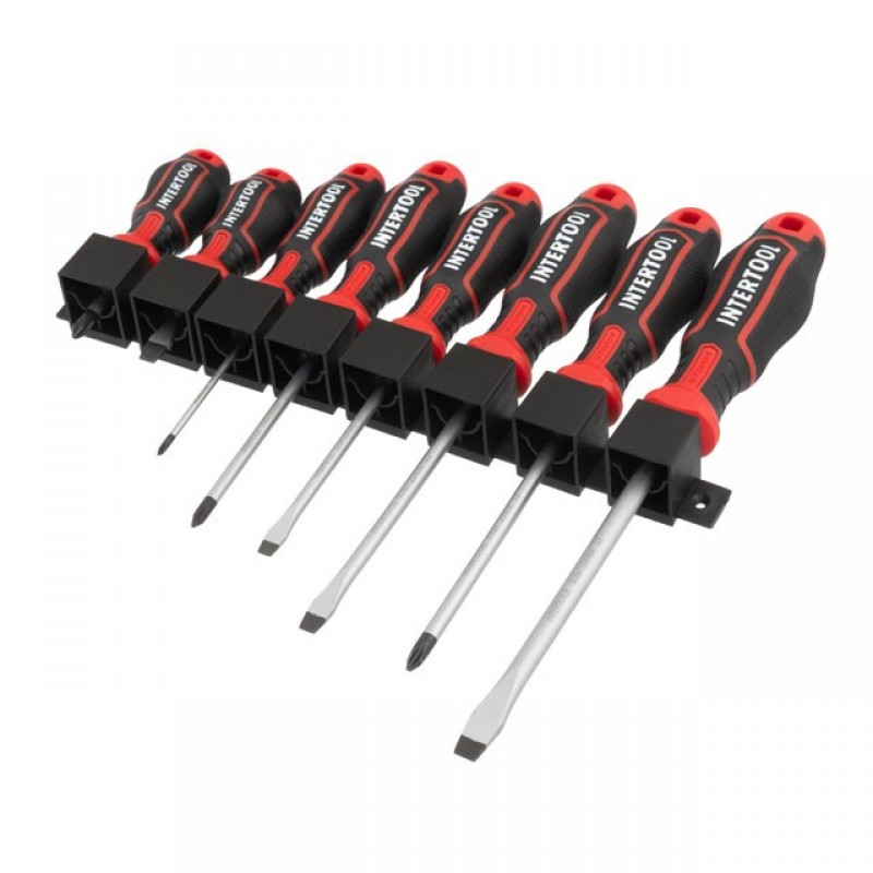 Набір викруток INTERTOOL STORM VT-3438 8 шт Чорно-червоний (70051)