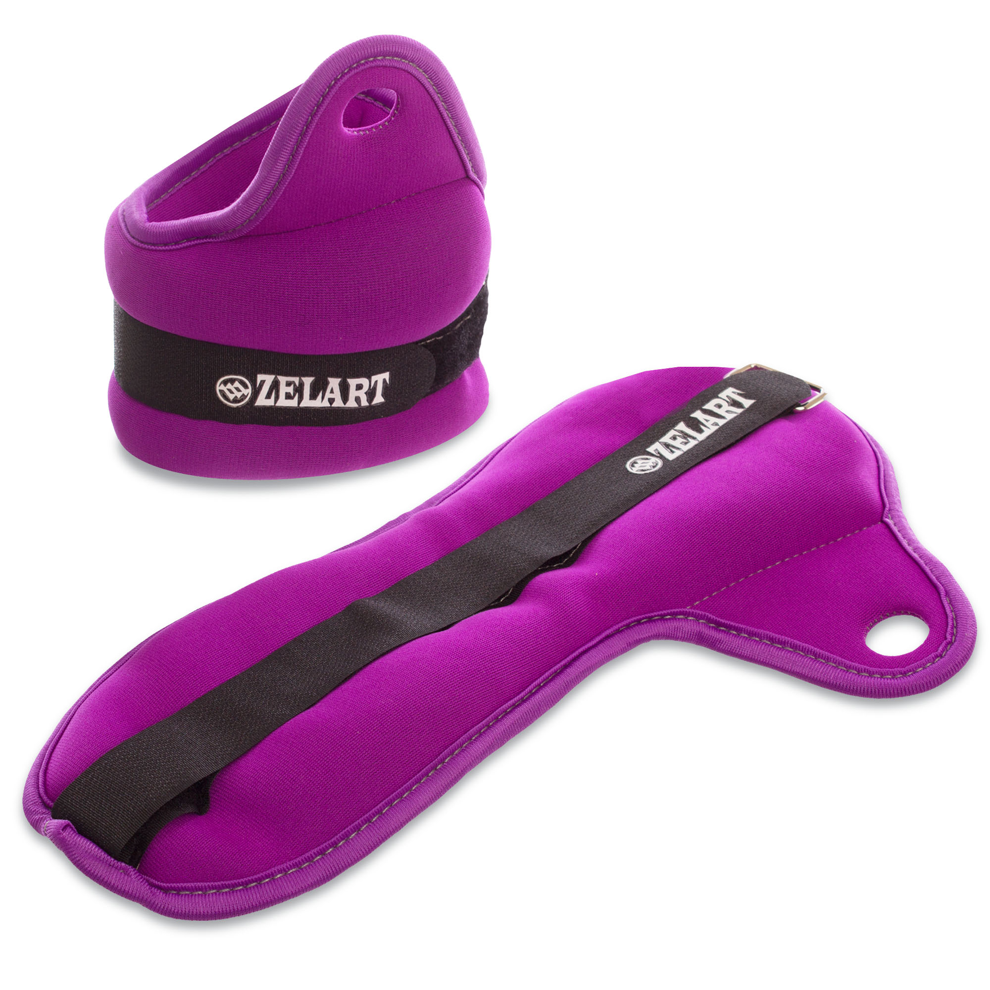 Обтяжувачі-манжети для рук PS FI-1965-2 (2 x 1кг) (FI-1965-2_Розовый-фиолетовый)