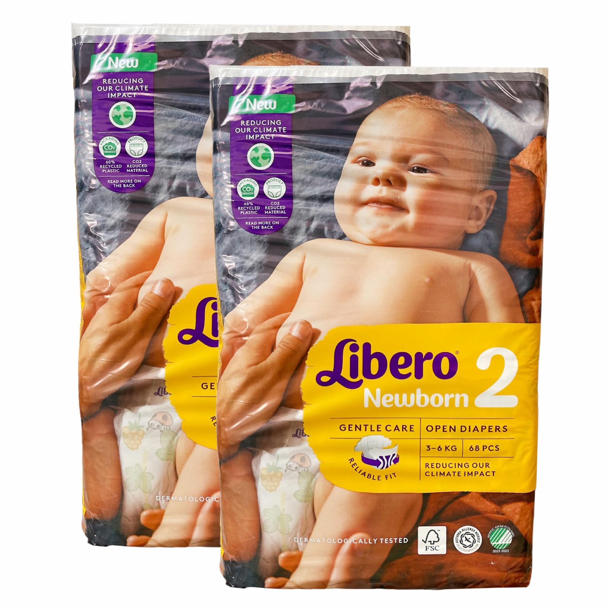 Підгузки Libero Newborn 2 3-6 кг 136 шт (106963895)