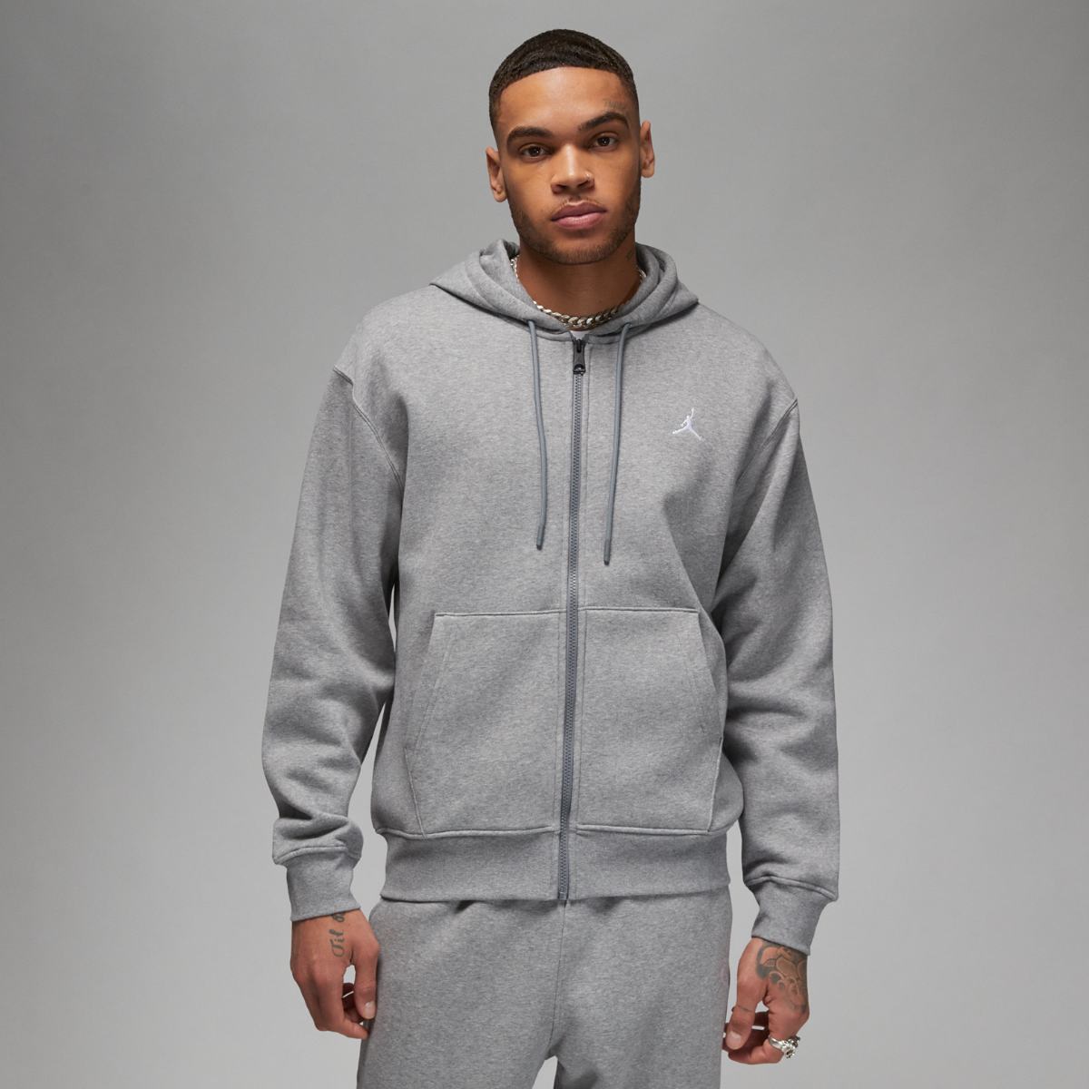 Толстовка чоловіча Jordan Essentials Fleece 2XL Сірий (FJ7771-091)