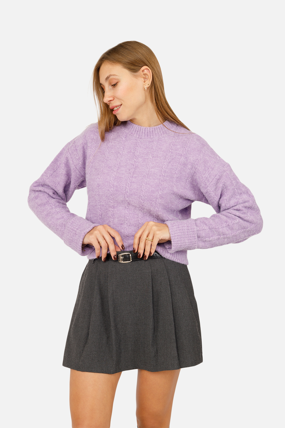 Жіночий джемпер Mixray One size колір Бузковий ЦБ-00262470 (SKT001026951)