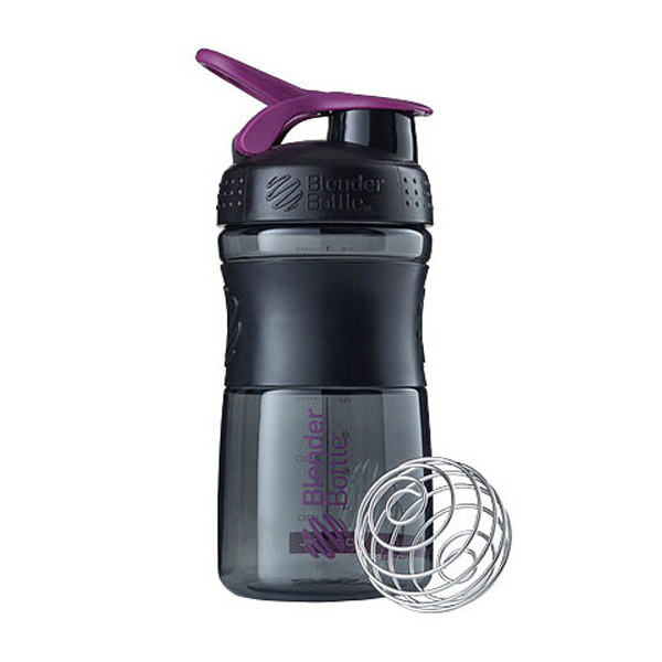 Шейкер спортивний пляшка BlenderBottle SportMixer 20oz/590ml Black/Plum Original