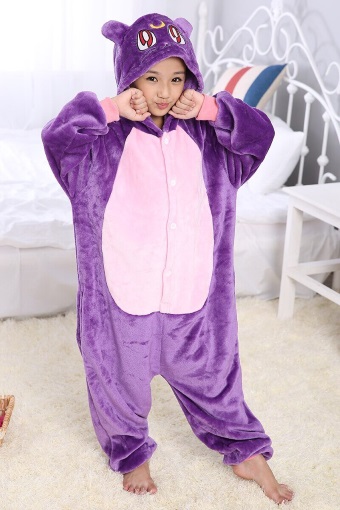 Піжама Кігурумі дитяча Kigurumba Кішка Місяць XS - зріст 95 - 105 см Фіолетовий (K0W1-0078-XS)