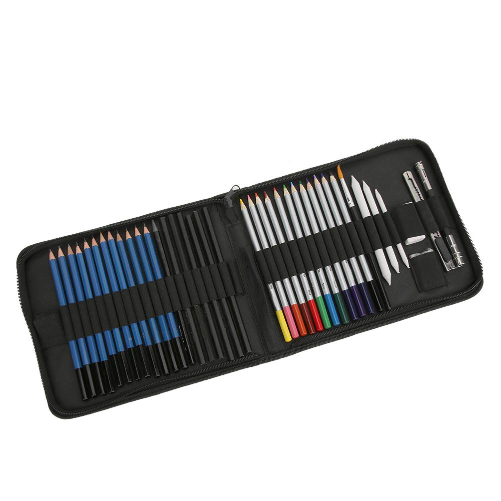 Набір для малювання та скетчингу YOVER в нейлоновій сумці (41 предмет)