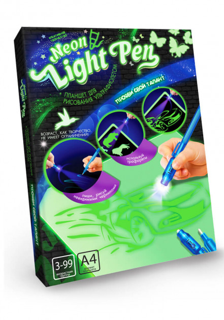 Набір для творчості Danko Toys малювання світлом Neon light pen Різнокольоровий (HGTRCJ6TR)
